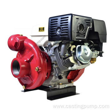 Heavy 4x4" casting iron pump with gasoline engine